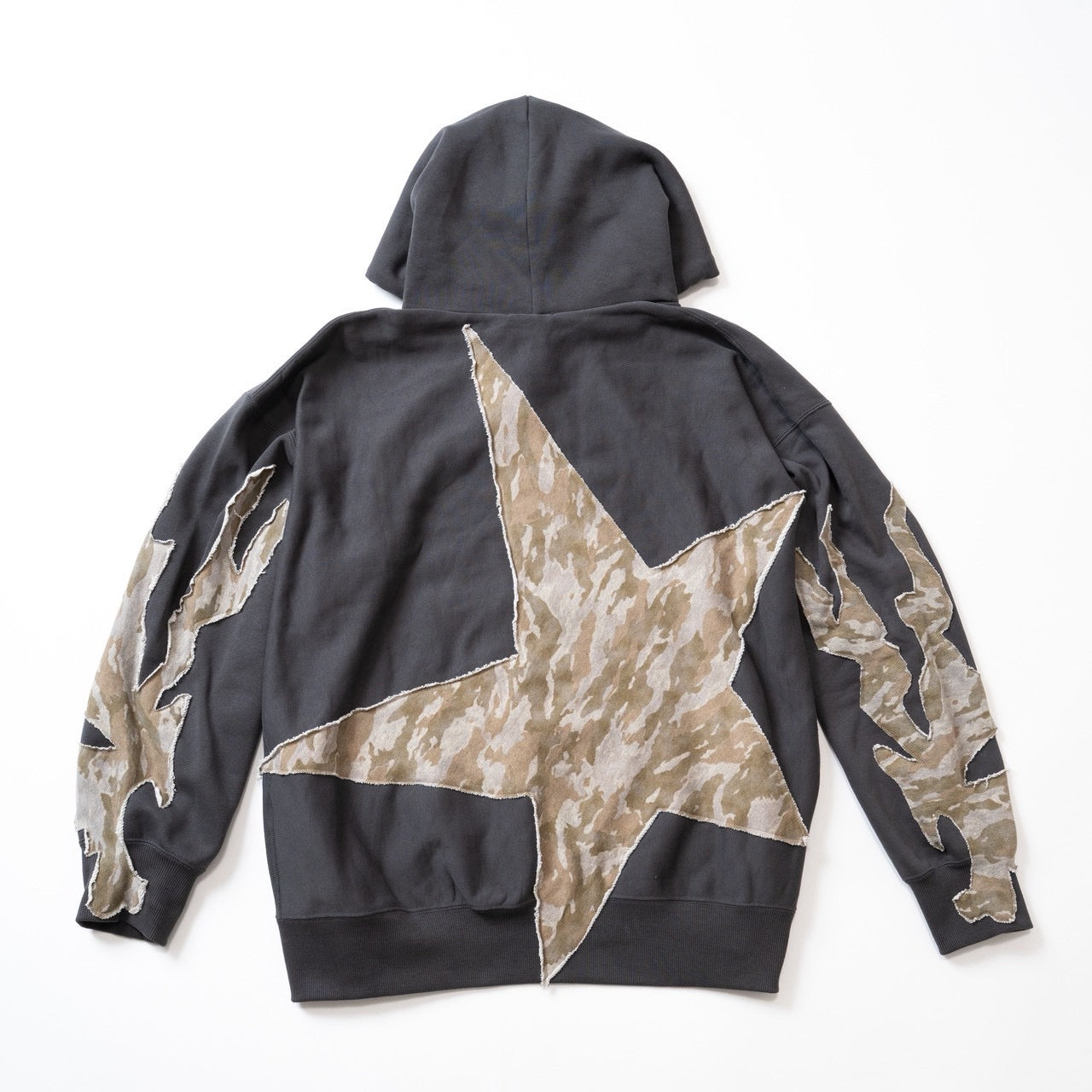 star camo&fire hooded sweatshirt