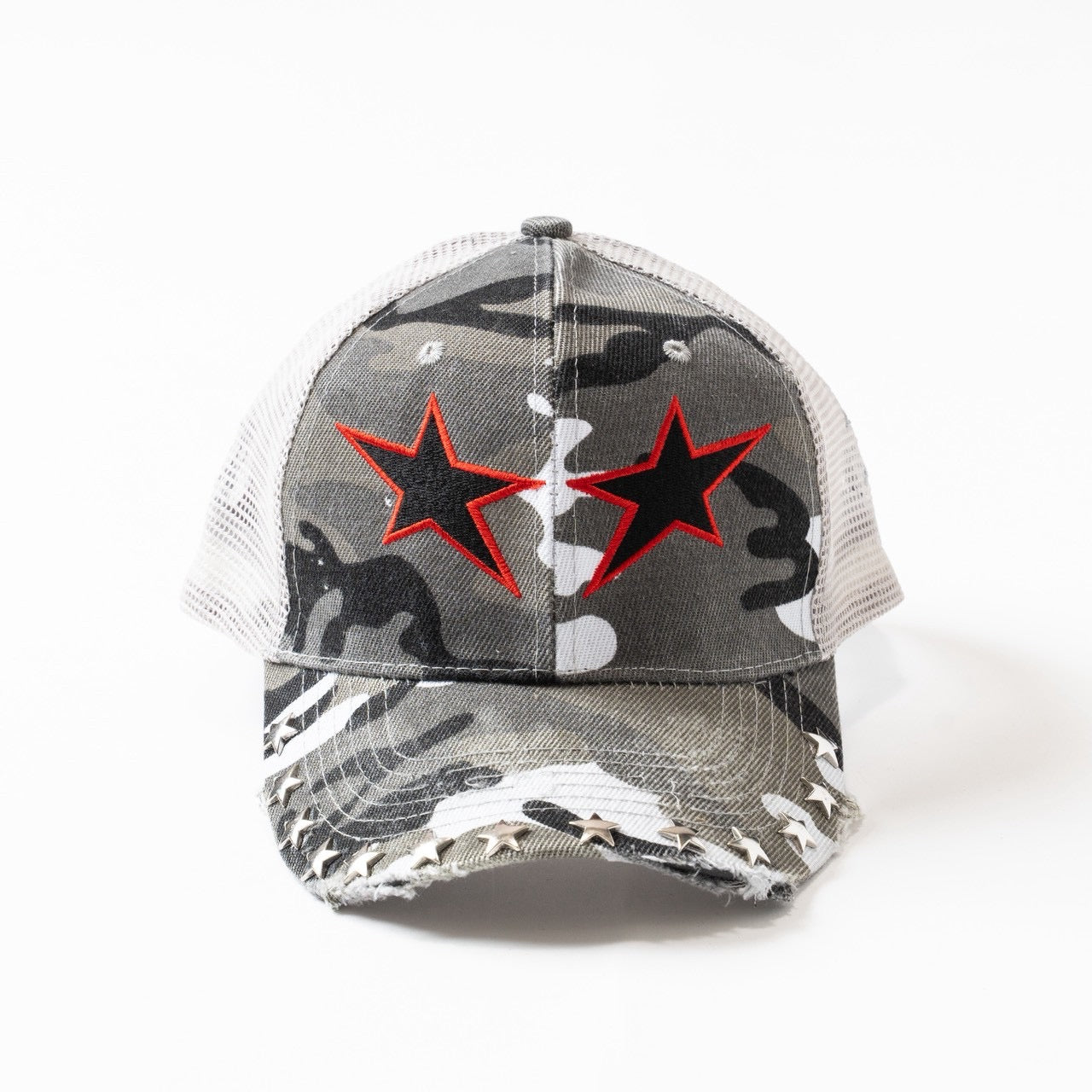 star camo mesh cap [WHITE&BLACK] – libertyhills