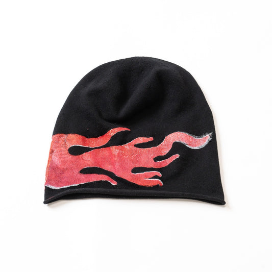 fire knit beanie [BLACK]