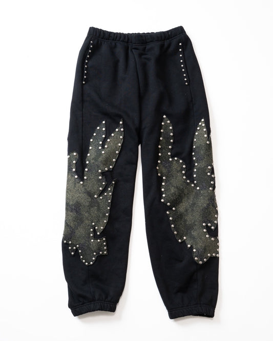 fire camo studs sweatpants