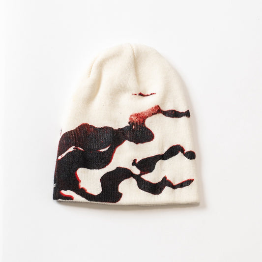 fire knit beanie [WHITE]